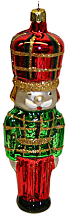 Red & Green Plaid Nutcracker Ornament by Old German Christmas