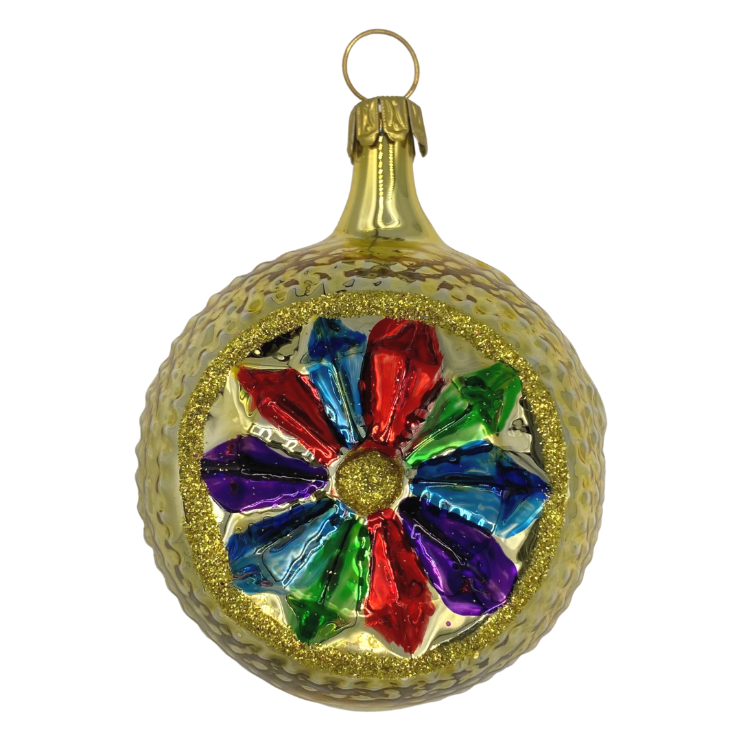 Medallion with star, gold shiny by Old German Christmas