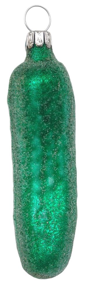Pickle with Glass Pearls Ornament by Old German Christmas