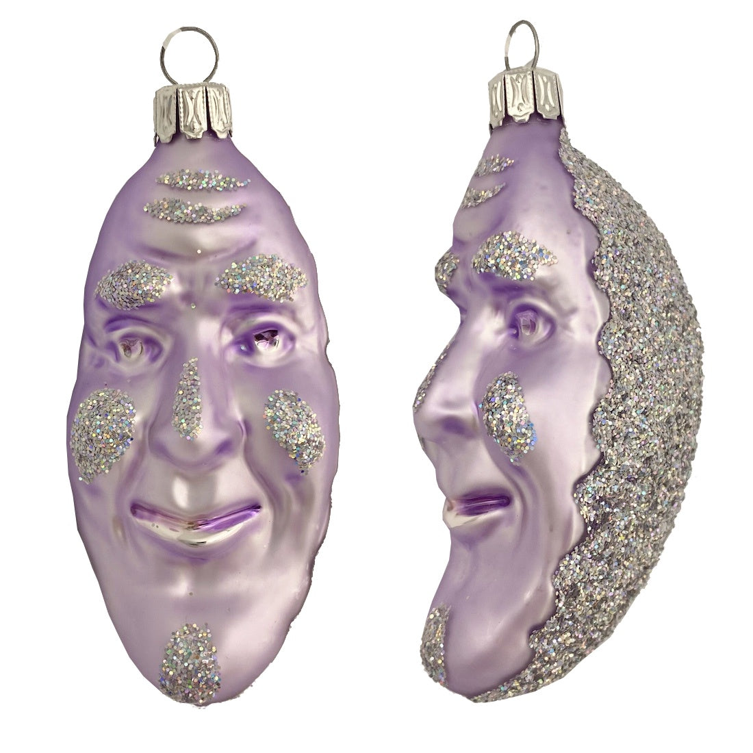 Man in the Moon Ornament, purple by Old German Christmas