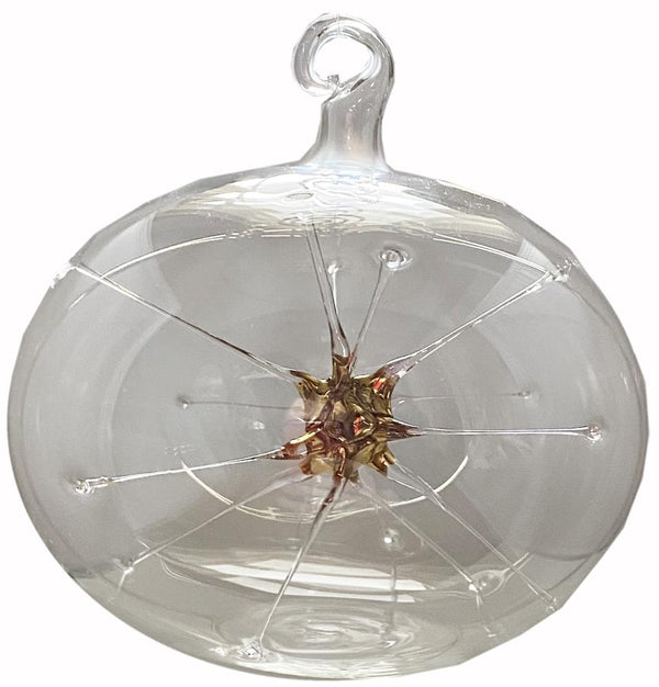 Clear Starburst, Olive by Greiner-Perth Glaskunst