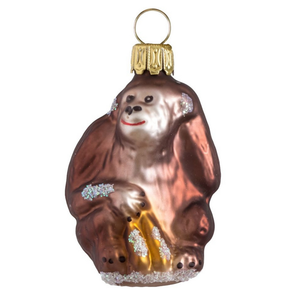 Baby Monkey Ornament by Glas Bartholmes