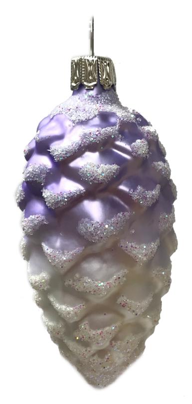 6 cm Pinecone, purple by Glas Bartholmes
