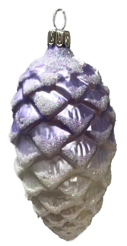 10 cm Pinecone, purple by Glas Bartholmes