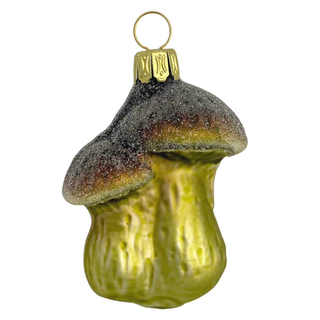 Double Mushroom, green and brown by Glas Bartholmes