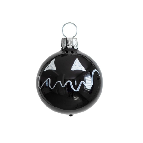 Small Freddy's Face Ornament, Black by Glas Bartholmes