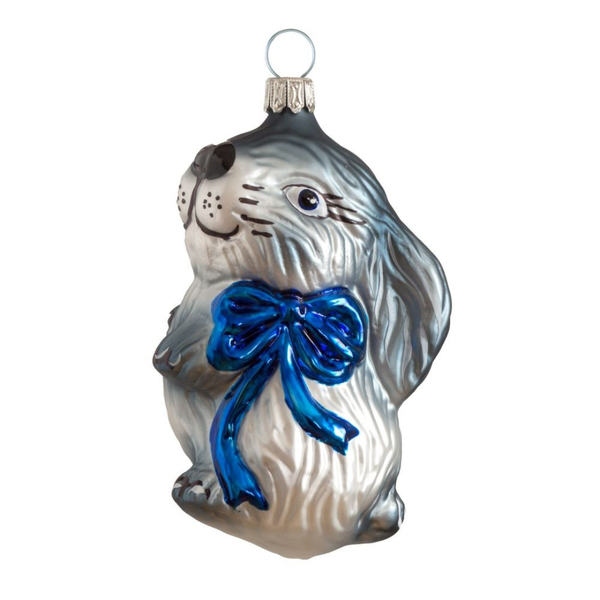 Grey Hermione Rabbit Ornament by Glas Bartholmes