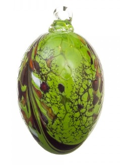 Handmade Glass Egg Ornament, Deep Green by Richard Mahr GmbH Marolin
