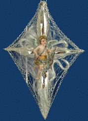 Angel on Cross Antique Style Ornament by Nostalgie