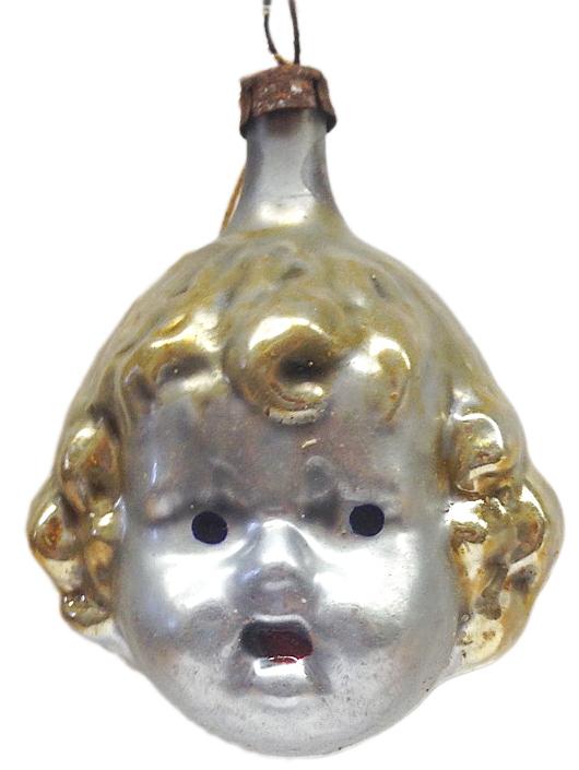Girl Head Antique Style Ornament by Nostalgie