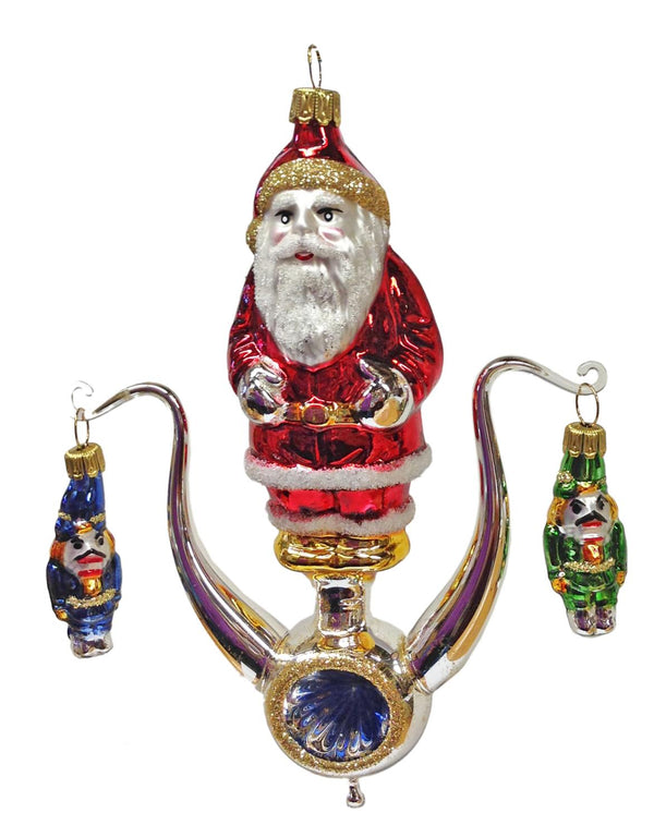 Santa and Friends Lyre, 2016 The Christmas Haus Limited Edition Ornament by Nostalgie
