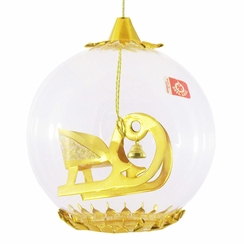 Sled Foil Ornament, gold by Resl Lenz