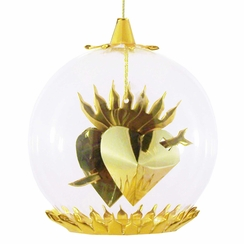 Gold Double Heart Ornament by Resl Lenz