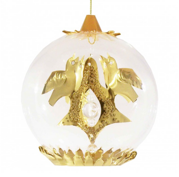 12 Days of Christmas by Resl Lenz "Four Calling Birds" Foil Ornament