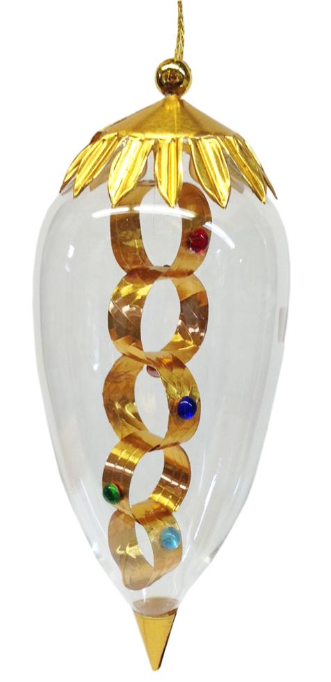 12 Days of Christmas by Resl Lenz "Five Gold Rings" Foil Ornament