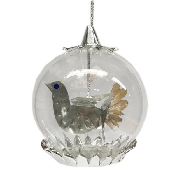 Silver Bird Ornament by Resl Lenz