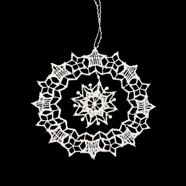 Lace Ball with Star Ornament by Stickservice Patrick Vogel