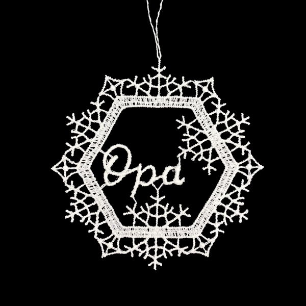Lace Opa Ornament by Stickservice Patrick Vogel