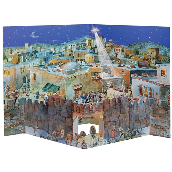 Large Town of Bethlehem Nativity Advent Calendar by Richard Sellmer Verlag