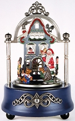 Santa with Children Pewter Music Box by Kuehn Pewter