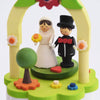 Bridal Couple, Crank Music Box by Graupner Holzminiaturen