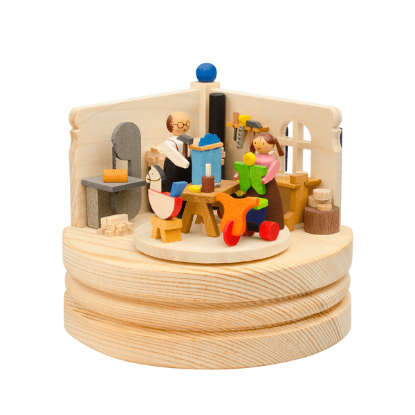 Toy Maker's Workshop Wind Up Music Box by Graupner Holzminiaturen