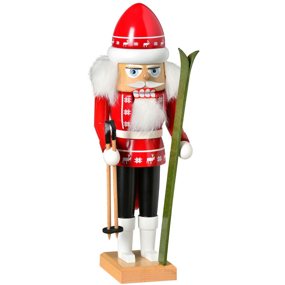 Skier in Red Coat Nutcracker by KWO