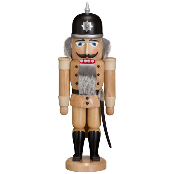 Soldier Nutcracker, natural wood, 14.6" by Seiffener Volkskunst