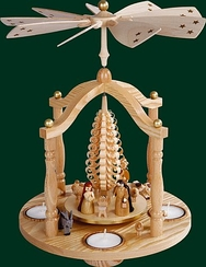 Tea Light Gazebo Nativity Pyramid by Richard Glasser GmbH