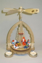 Tea Light Santa and Toys Pyramid by Richard Glasser GmbH