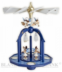 Glass Bells and Angels Painted Tealight Pyramid by Engelmanufaktur Blank