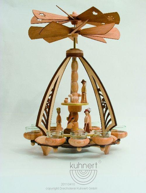 Nativity Double Tea Light Pyramid by Kuhnert GmbH