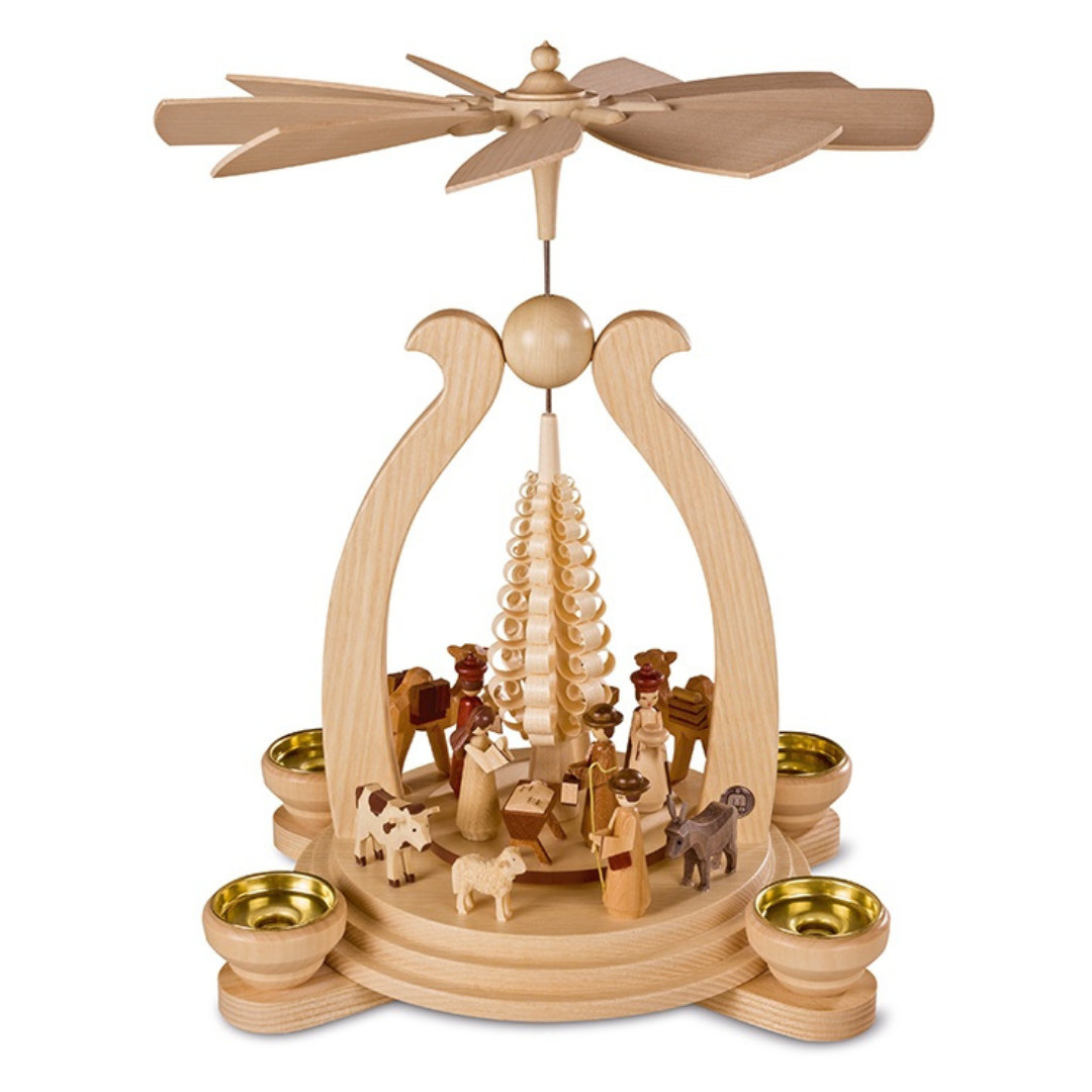 Large Nativity Under Bow Arch, One Tier Pyramid by Mueller GmbH