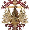 Christmas Tree Frame with Nativity Motif Pyramid Ornament by Harald Kreissl