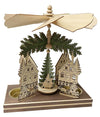 Cabin Frame with Elf and Reindeer, Double Tea light Pyramid by Harald Kreissl