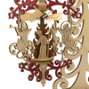 Trumpeting Angel Frame with Nativity Motif Pyramid Ornament on Stand by Harald Kreissl
