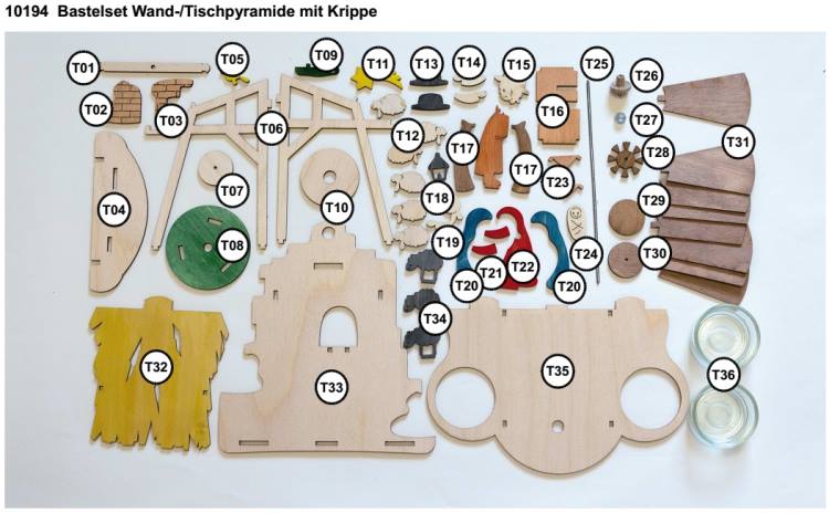 DIY Kit, Nativity Wall Pyramid by Kuhnert GmbH