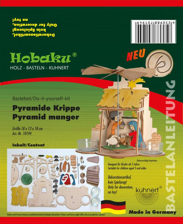 DIY Kit, Nativity Wall Pyramid by Kuhnert GmbH