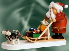 Santa with Dogsled Smoker by KWO