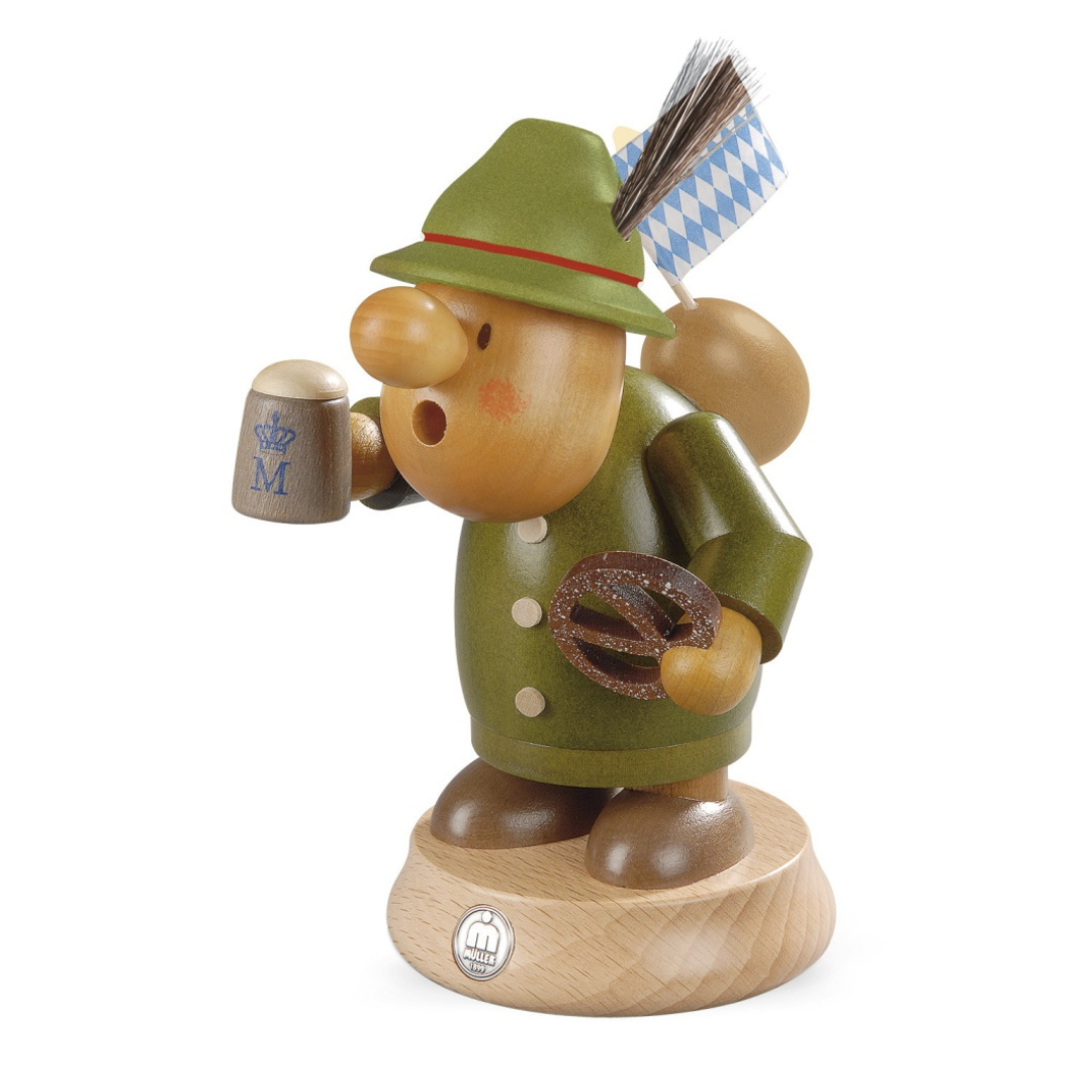 Muellerchen Bavarian with Flag, Incense Smoker by Mueller GmbH