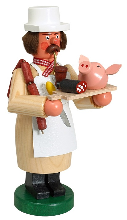 Butcher with Pigs Head Smoker by Frank Beyer