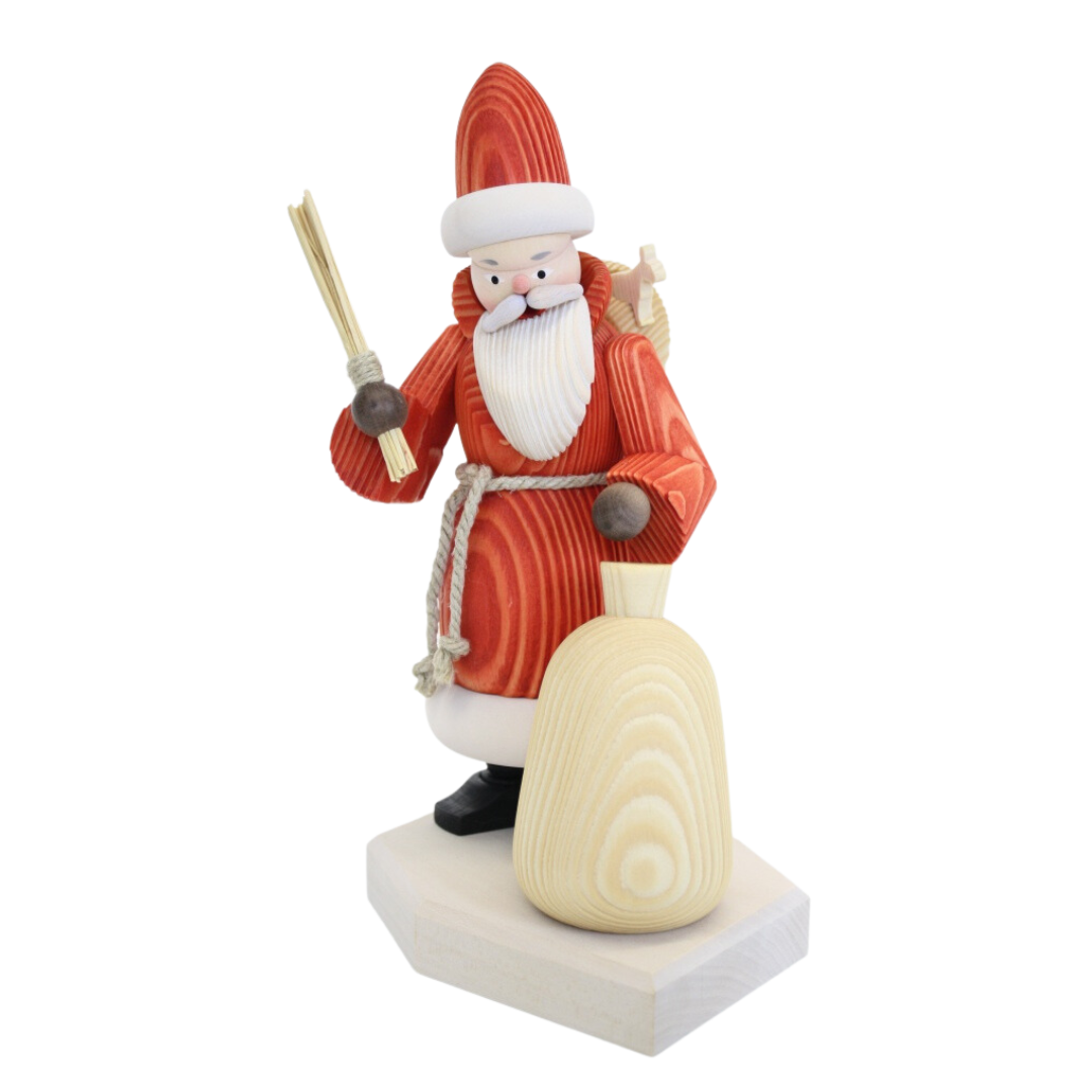 Brushed Surface Santa Claus, Red Incense Smoker by Eva Beyer
