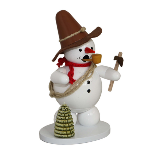 Snowman with Pickaxe, Incense Smoker by Volker Zenker