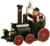 2-in-1 Locomotive with Conductor, Incense Smoker by KWO