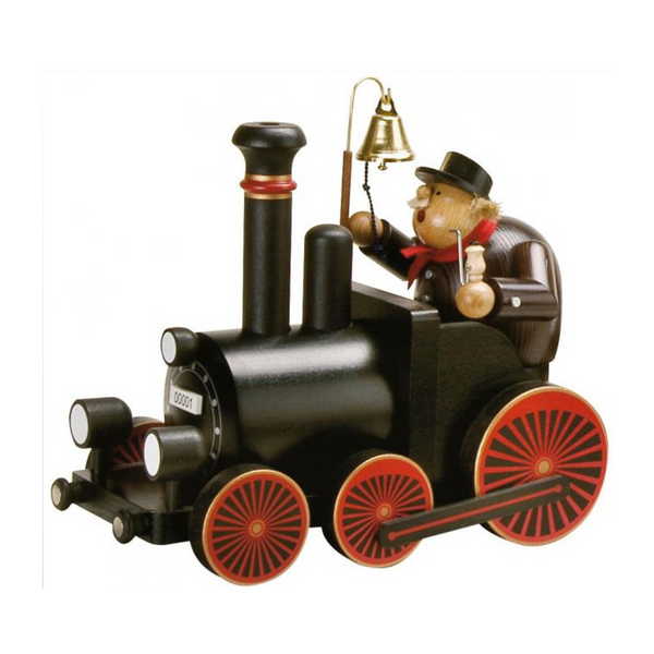 2-in-1 Locomotive with Conductor, Incense Smoker by KWO