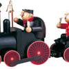 Locomotive with Driver and Santa Claus in Wagon, Incense Smoker Set by KWO