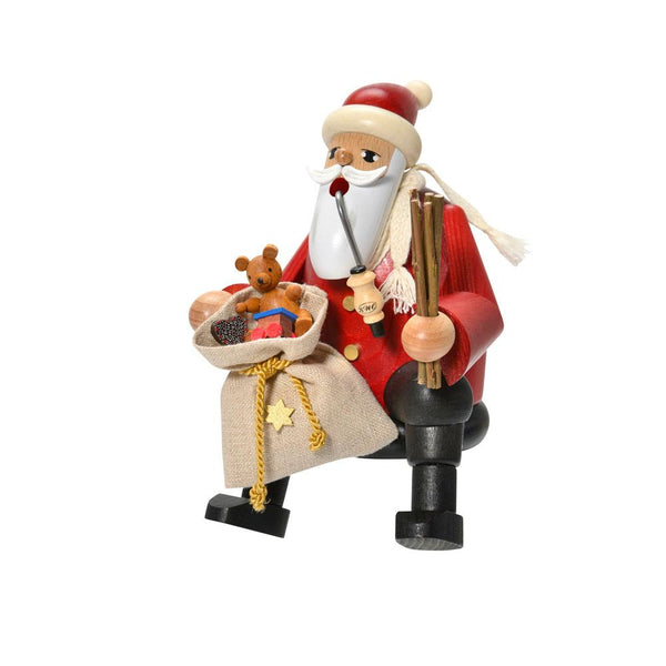 Sitting Santa Claus with Sticks and Toy Sack, Incense Smoker by KWO