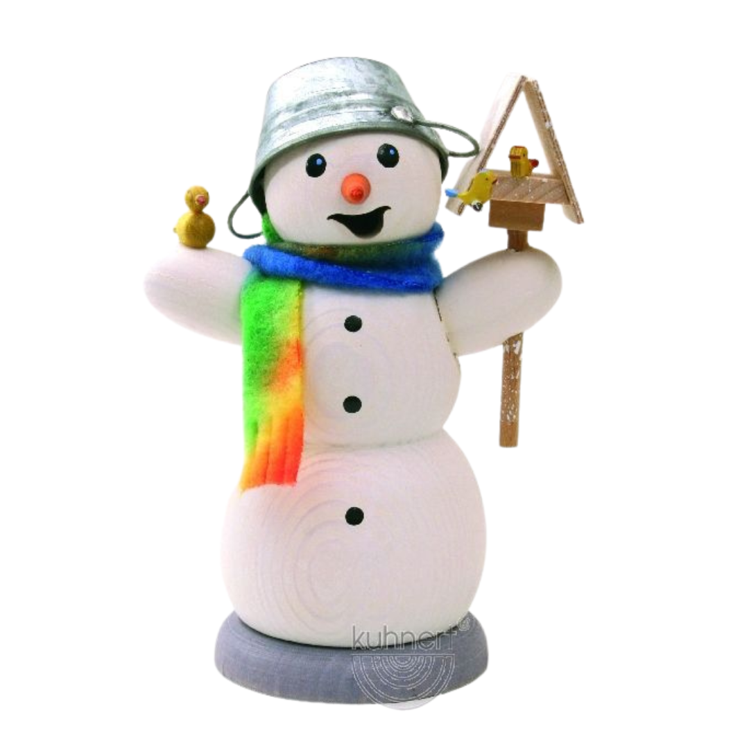 Snowman with birdhouse Incense Smoker by Kuhnert GmbH
