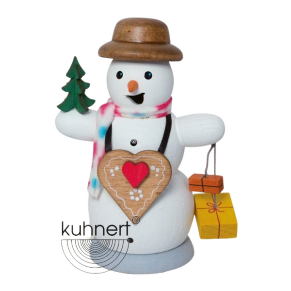 Snowman with heart Incense Smoker by Kuhnert GmbH