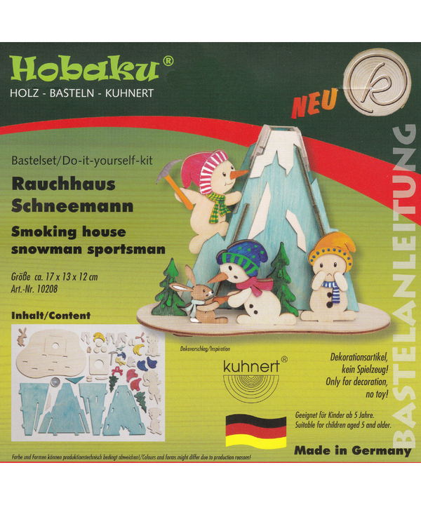 DIY Kit, Snowman Incense Smoker by Kuhnert GmbH